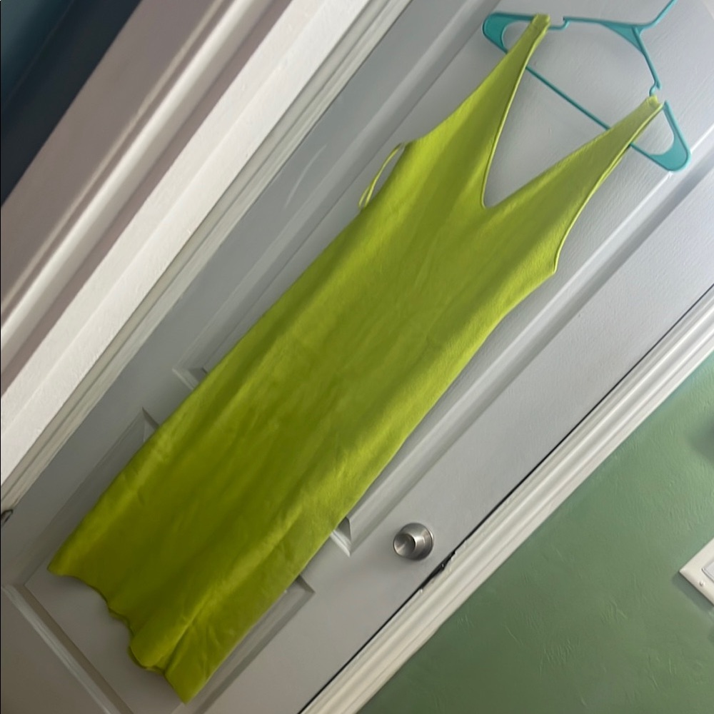 Free People Vibrant lime green Sleeveless Dress